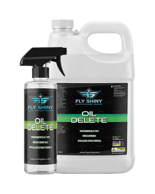 Fly Shiny Oil Delete citrus aircraft degreaser, 1 gallon and 16 oz