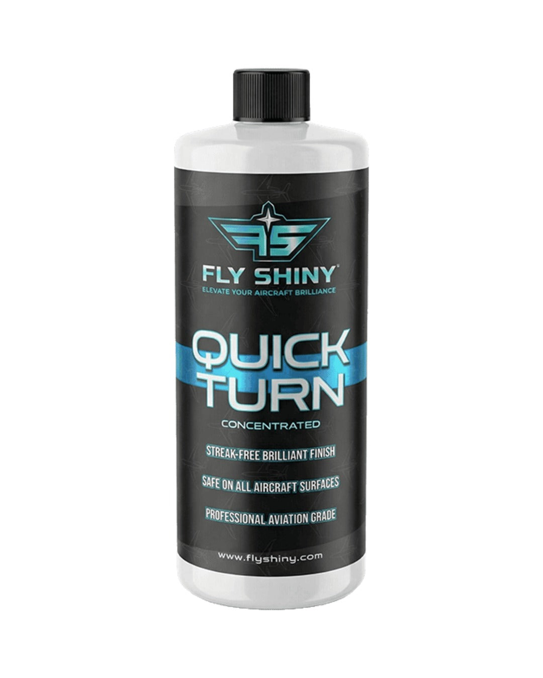 Fly Shiny Quick Turn concentrate aircraft dry wash detailer, 32 oz