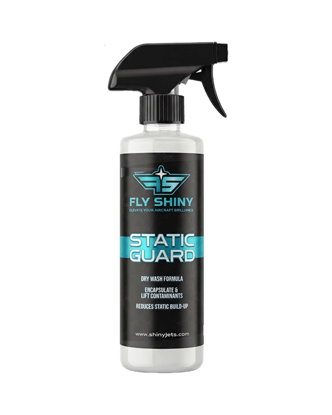 Fly Shiny Static Guard antistatic aircraft spray wax, 16 oz bottle - Aircraft Detailing Product by Fly Shiny