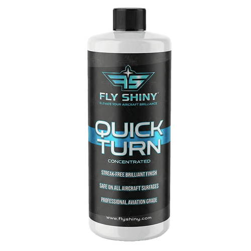 Fly Shiny Quick Turn Concentrate – Waterless Aircraft Dry Wash Detailer, Makes 160+ Gallons, 32 oz