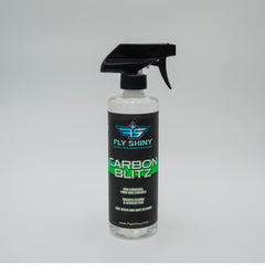 Fly Shiny Carbon Blitz 16 oz ready-to-use aircraft exhaust and carbon soot remover bottle, professional aviation-grade formula, non-corrosive and paint-safe.