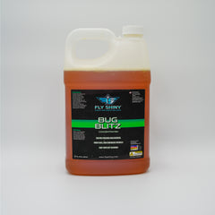 Fly Shiny Bug Blitz 1-gallon concentrated aircraft bug remover jug for aviation cleaning