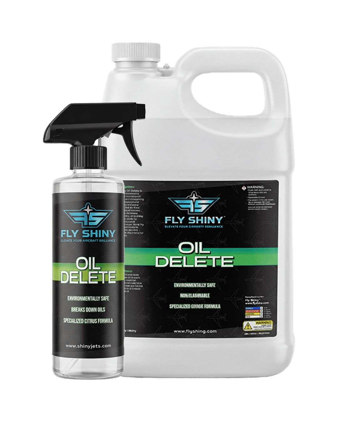 Fly Shiny Oil Delete citrus aircraft degreaser, 1 gallon and 16 oz